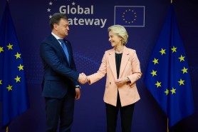 Dorin Recean s-a văzut cu președinta Comisiei Europene, Ursula von der Leyen, în cadrul Forumului Global Gateway